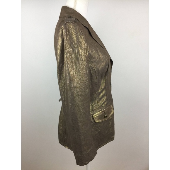 Sutton Studio Copper Linen Women's Jacket 10P - Picture 3 of 5
